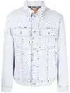 Diesel White D-barcy Fsc1 Denim Jacket