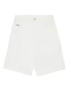 Diesel D-bart Appliqué Logo Denim Shorts In White