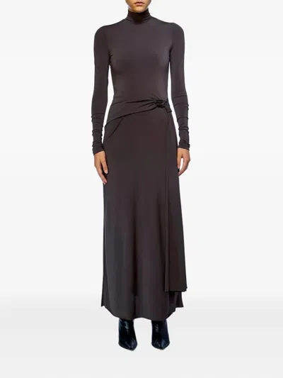 Diesel D-blos Midi Dress In Burgundy