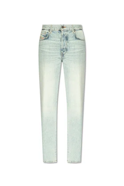 Diesel D-ark Logo-patch Straight-leg Jeans In Light Blue