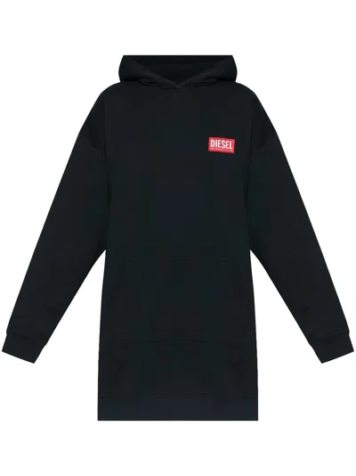 DIESEL D-BOXT COTTON HOODIE DRESS