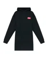 Diesel D-boxt Cotton Hoodie Dress In Black