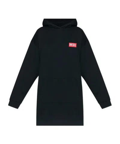 DIESEL D-BOXT COTTON HOODIE DRESS