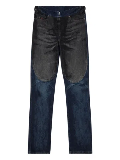 Diesel D-bucy Double-layer Jeans In Blue