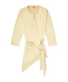 Diesel D-creed Drawstring Wrap Dress In Neutral
