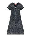 Diesel D-crespe A-line Denim Dress In Gray