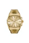 Diesel D-curve Gold-tone Stainless Steel Watch In Gold