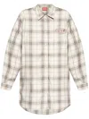 Diesel D-dalis-q1 Shirt Dress In Neutrals