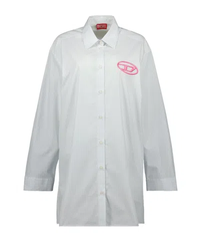 DIESEL DIESEL D-DALIS STRIPED SHIRT DRESS