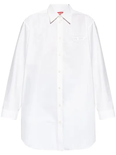 Diesel D-dalis Mini Shirt Dress In White