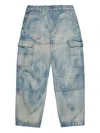 Diesel D-dave Cargo Jeans In Blue
