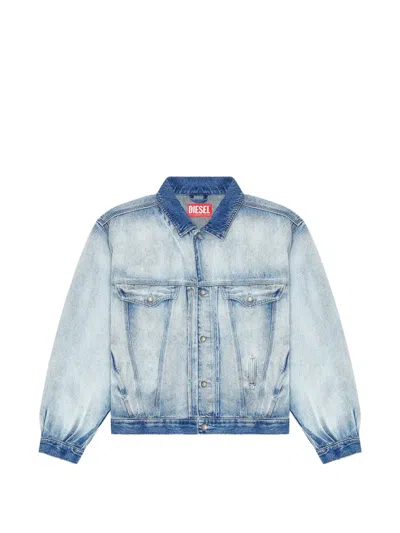 Diesel D-denver Denim Jacket In Blue