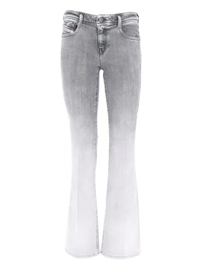 Diesel D-ebbey 1969 Ombre-effect Jeans In Gray