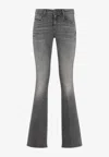 Diesel Five-pocket Design Flared Jeans In Gray