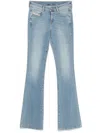 Diesel Whisper Low Waist Slim Leg Flared Jeans In Blue