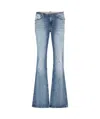 Diesel Whisper Low Waist Slim Leg Flared Jeans In Blue