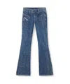 Diesel D-ebush Low-rise Flared Jeans In Blue