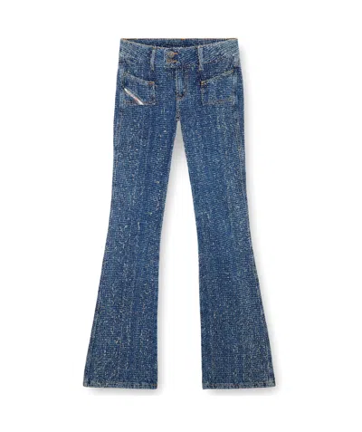 DIESEL D-EBUSH LOW-RISE FLARED JEANS