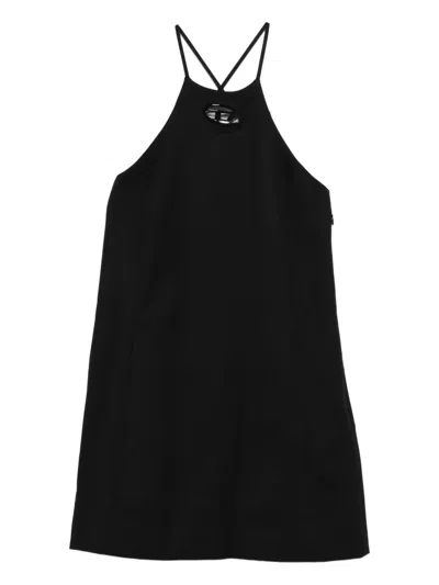 Diesel D-elma Logo-cutout Mini Dress In Black
