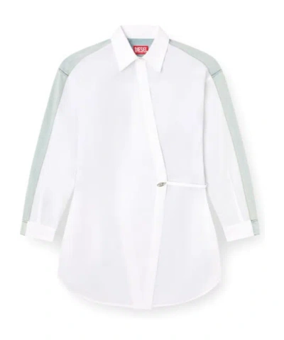 DIESEL DIESEL D-ELPHI-DEN WRAP SHIRT DRESS
