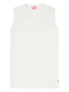 Diesel D-emb Cotton Mini Dress In Neutral