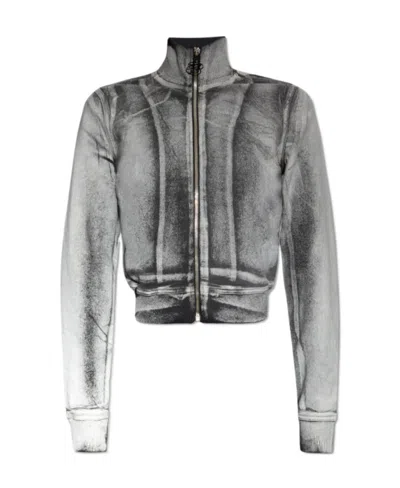 Diesel D-emy-s Track Jacket In Gray