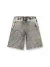 Diesel D-enny-s Track Bermuda Shorts In Grey