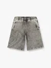Diesel D-enny-s Track Bermuda Shorts In Grey