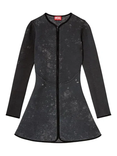 Diesel D-eopre A-line-skirt Mini Dress In Black