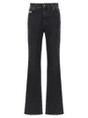 Diesel Faded Wash Flared Denim Trousers In Black