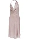 Diesel Bias Cut Dress With Asymmetrical Hem In Purple