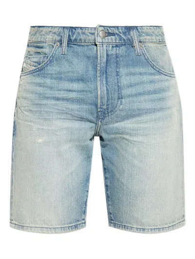 Diesel D-fin Denim Shorts In Blue