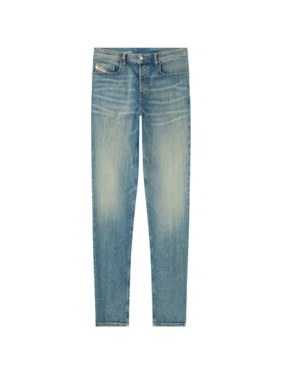 Diesel 2019 D-strukt 09h50 Mid-rise Slim-fit Jeans In Navy
