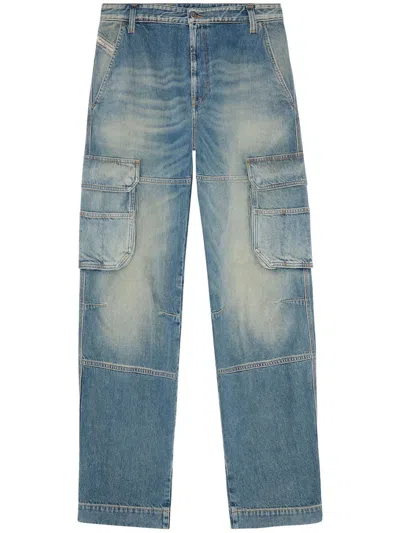 Diesel D-fish Straight-leg Jeans In Blue