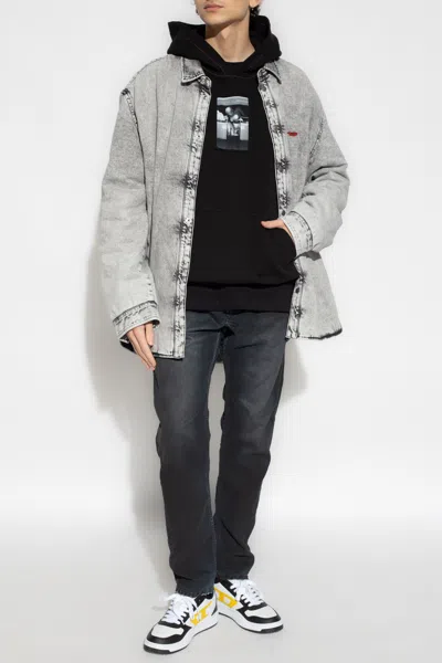 Diesel ‘d-flaim-s' Denim Shirt In Grey