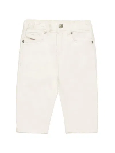 Diesel Babies' D-gale-b Elasticated-waist Jeans In White