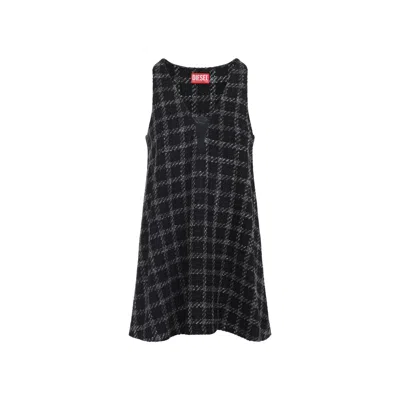 Diesel Sleeveless Mini Dress In Black