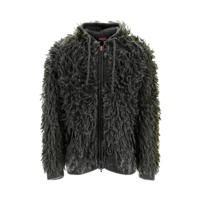 Pre-owned Diesel D-gir-s Track Zip Denim Hoodie 'blue' | Women's Size S