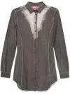 Diesel Abstract Print Asymmetric Hem Dress In Gray