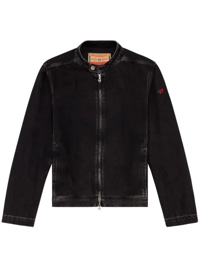 Diesel Mens  Glory Logo-embordered Denim Jacket In 02