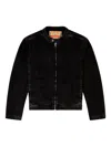 Diesel D-glory Snap-button Denim Jacket In Black
