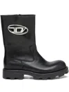 Diesel D-hammer Bkr D Leather Boots In Black