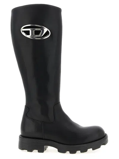 Diesel D-hammer Boots In Black