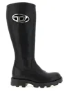 Diesel Black D-hammer Hb D W Tall Boots In Black