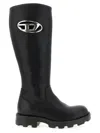 Diesel Black D-hammer Hb D W Tall Boots In Black