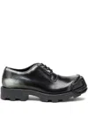 Diesel D-hammer-leather Lace-up Shoes With Oval D Toe Cap In Black