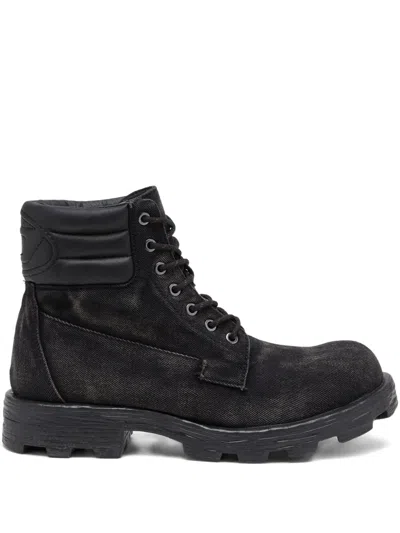 DIESEL D-HAMMER FADED LACE-UP BOOTS