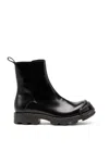 DIESEL D-HAMMER-LEATHER CHELSEA BOOTS WITH OVAL D TOE CAPS