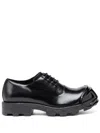 Diesel D-hammer-leather Lace-up Shoes With Oval D Toe Cap In Black