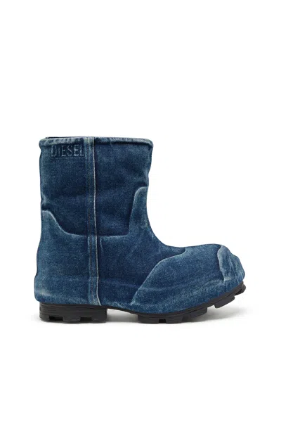 Diesel D-hammer Denim Chelsea Boots In H5414